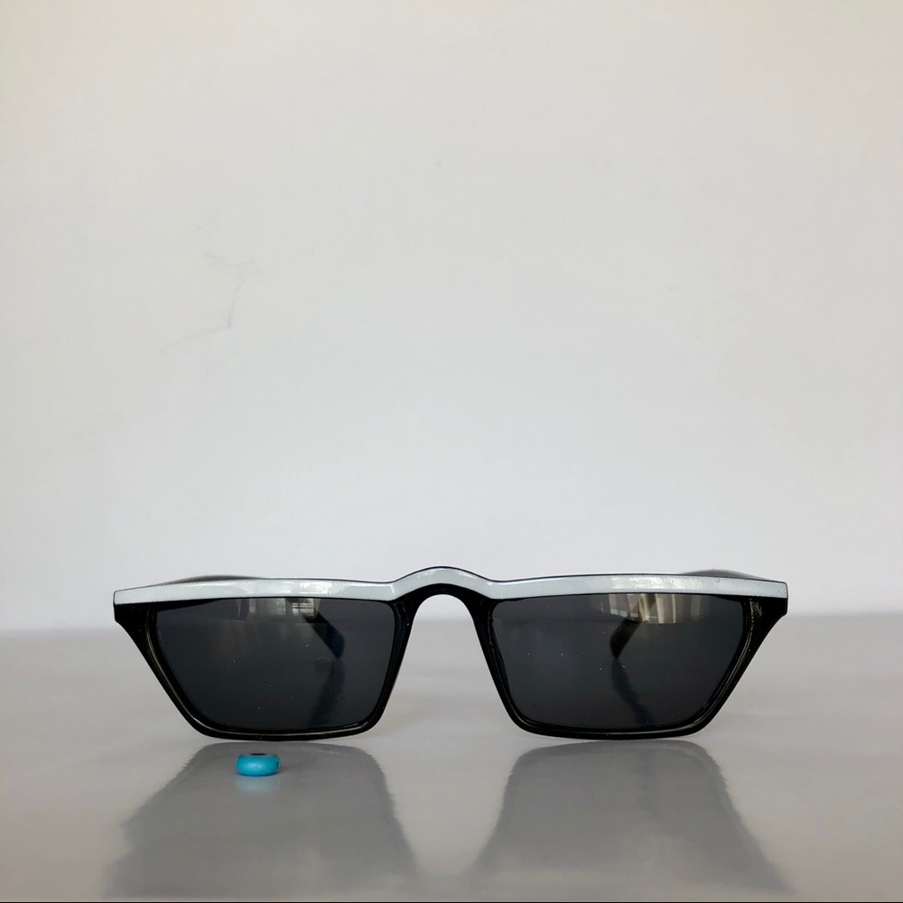 Slim Rectangle Frame Retro Sunglasses